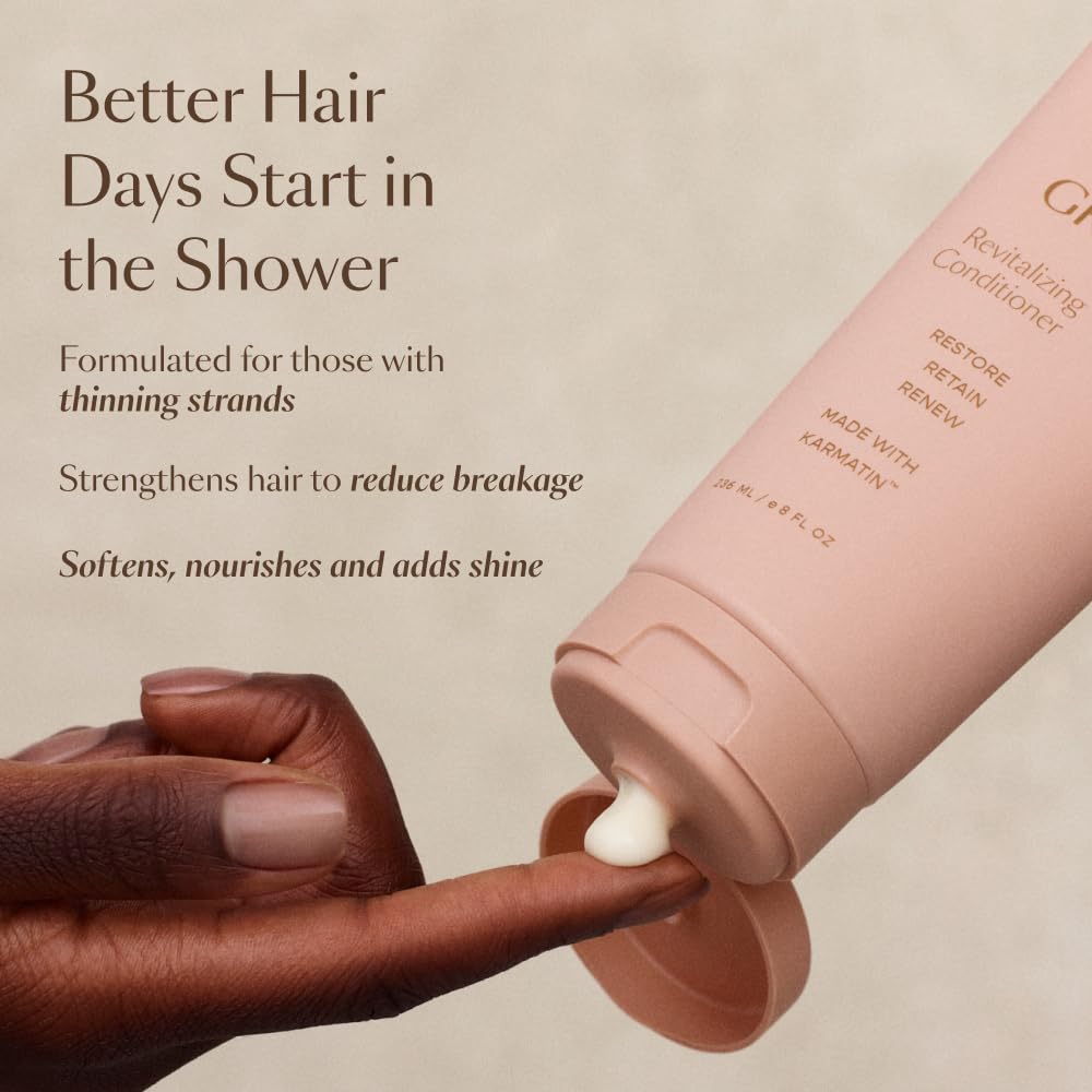 VEGAMOUR GRO Revitalizing Conditioner | Smooths, Strengthens and Adds Shine to Thinning Hair | Clean, Vegan, Cruelty-Free, Clinically Proven and Color