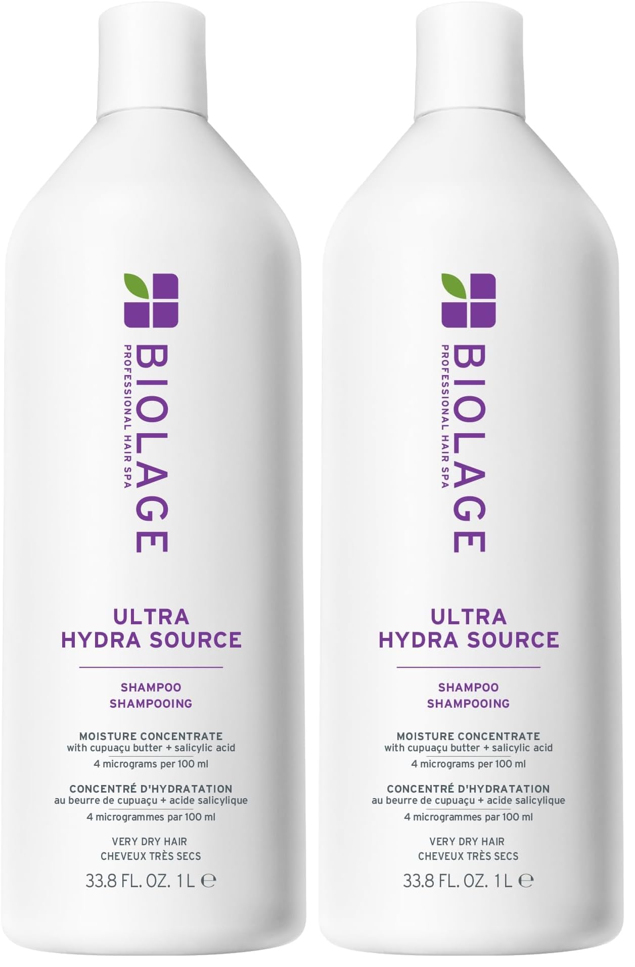 Biolage Ultra Hydra Source Shampoo - Deeply Moisturizes Very Dry Hair,For Thick,Coarse Hair,Infused with Micro-dosed with Cupuaçu Butter & Salicylic Beauty and Personal Care Biolage Default Title