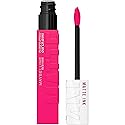 Maybelline Super Stay Matte Ink Liquid Lipstick Makeup, Long Lasting High Impact Color, Up to 16H Wear, Romantic, Vivid Pink, 1 Count, Packaging May