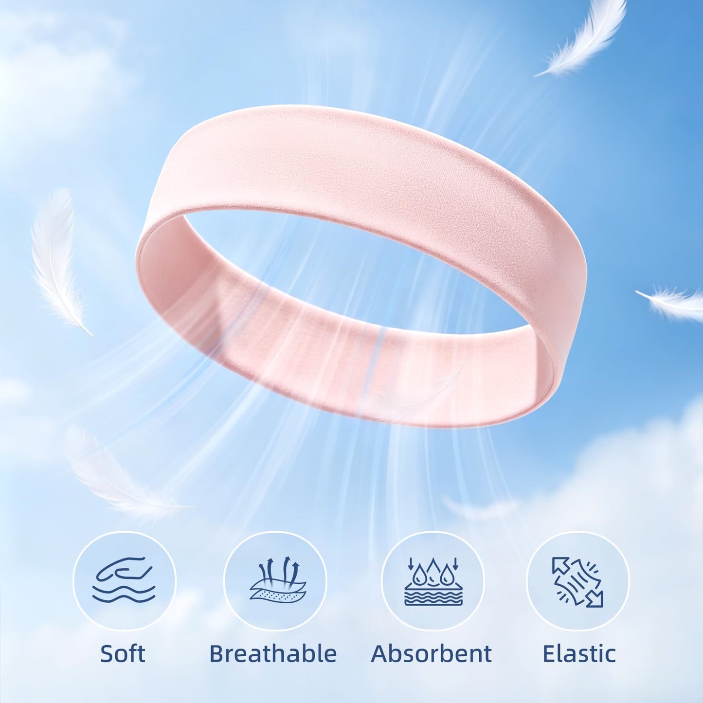 Fishinsea 10 Pack Headbands for Women, Elastic Non-Slip Hair Bands Hair Warp for Sports Daily Workout Yoga Running Beauty and Personal Care Fishinsea
