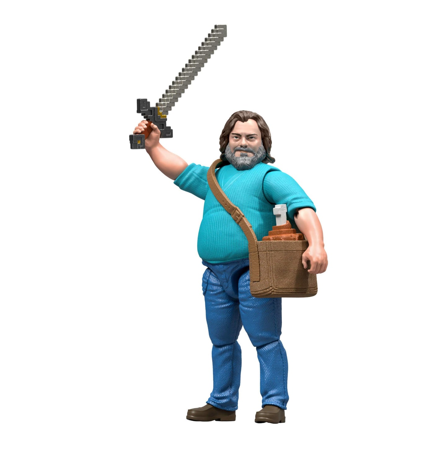 Mattel Minecraft Action Figure & Accessories Set, 4-inch Steve Posable Character Collectible Inspired by A Minecraft Movie