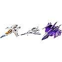 Hot Wheels Disney Pixar Lightyear Fleet Starship Set of 3 Die-Cast Ships from The Movie: XL-15, XL-1 & Zurg Fightership