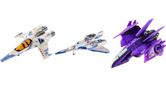 Hot Wheels Disney Pixar Lightyear Fleet Starship Set of 3 Die-Cast Ships from The Movie: XL-15, XL-1 & Zurg Fightership