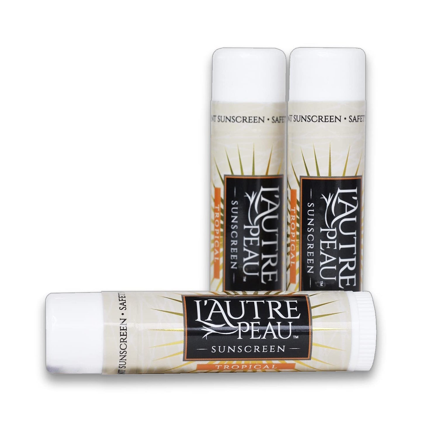 SPF 30 Sunscreen Multi-Pack by L'AUTRE PEAU | Travel Size Sunscreen for Men, Women, and Kids | Non-Greasy Water Resistant | Tropical Scent | TSA