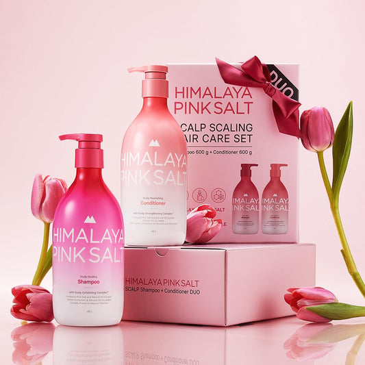HIMALAYA PINKSALT Shampoo and Conditioner Set - Clarifying and Nourishing Hair Care Set for Itchy Scalp and Dry Hair - Apple Cider Vinegar, Natural Beauty & Personal Care HIMALAYA PINKSALT