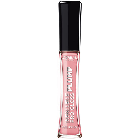 L'Oreal Paris Infallible Pro Gloss Plump Lip Gloss with Hyaluronic Acid, Long Lasting Plumping Shine, Lips Look Instantly Fuller and More Plump