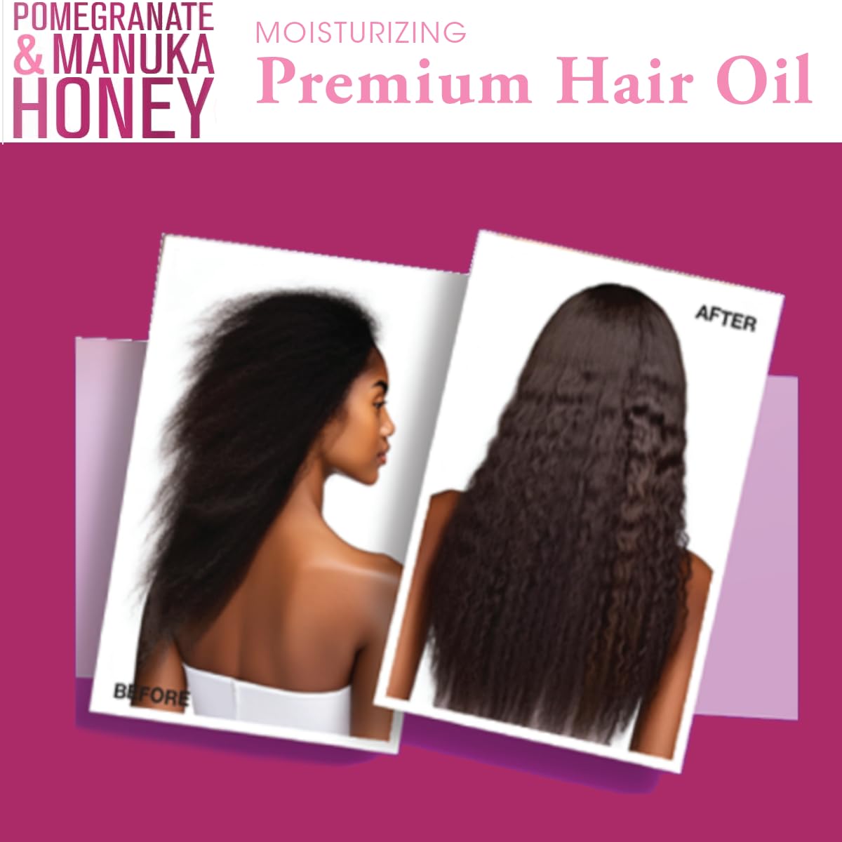 Hair Chemist Pomegranate & Manuka Honey Moisturizing Premium Hair Oil 7.1 oz. - Moisturizing Pomegranate and Honey Infused Hair Oil