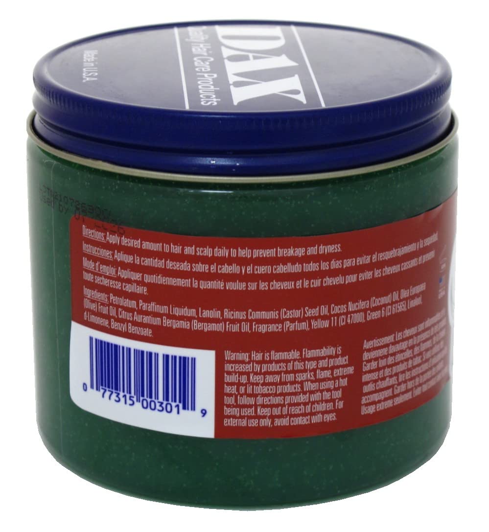 Dax Pomade (Bergamot) 14 Ounce Jar (414ml) (6 Pack)