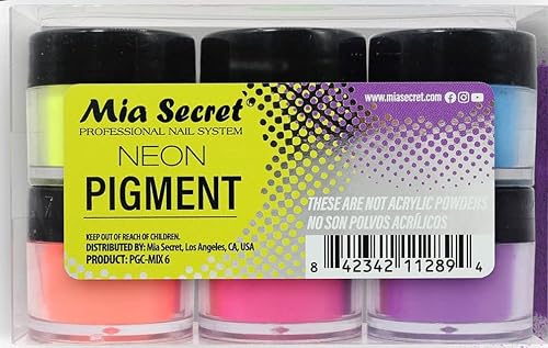 Mia Secret PIGMENT MIXES - 6 COLORS SET (MIX-6 (NEON)) Beauty & Personal Care Mia Secret