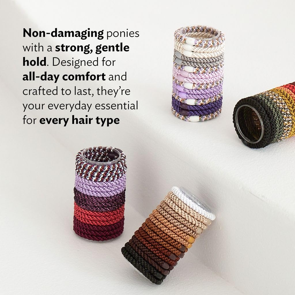 Black Hair Ties with Gold Bead for Thick Hair, Grab & Go Ponytail Holders, 8 Pack, Black | Gold Bead, Thick No-Crease Bands with Strong Hold Beauty and Personal Care L. Erickson