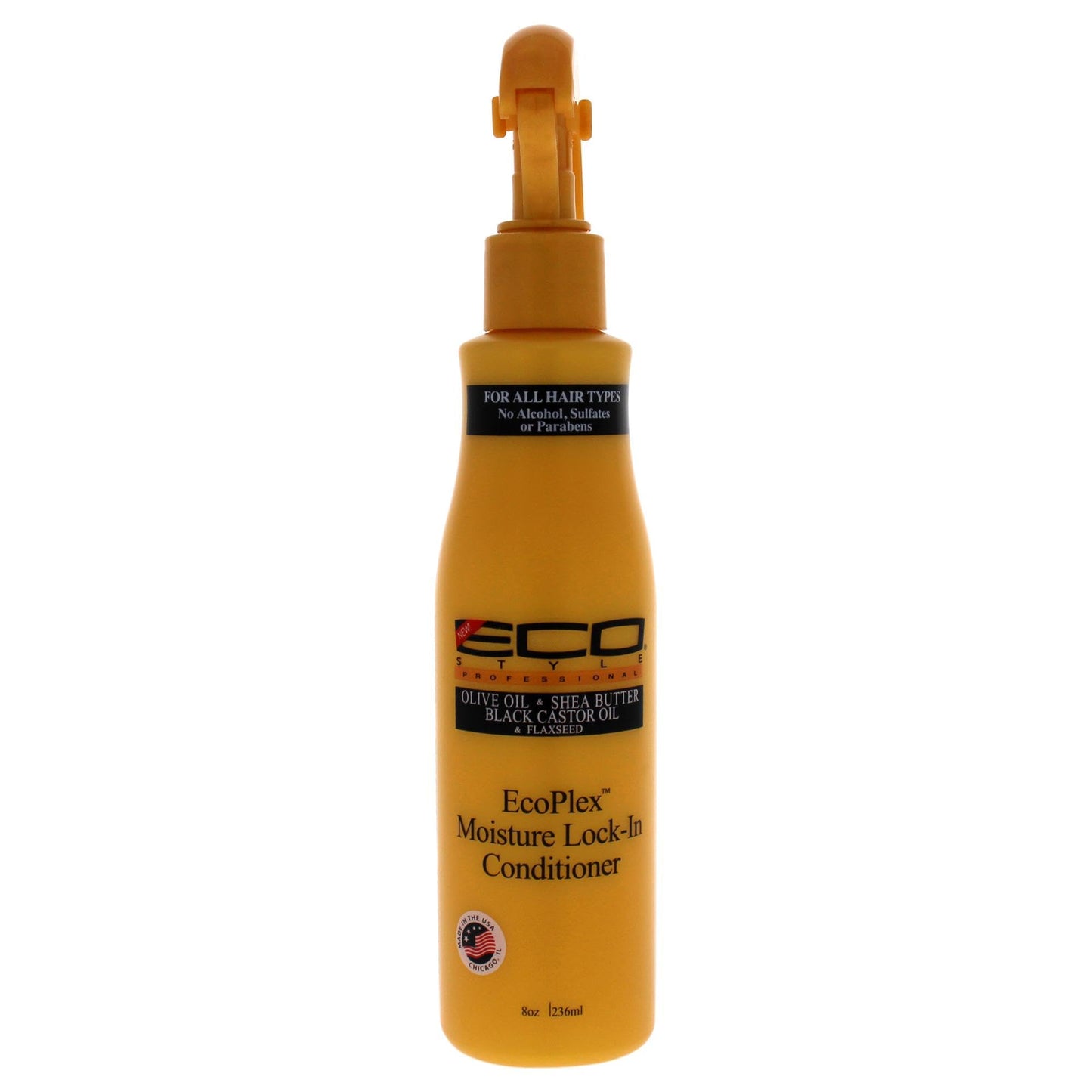 Eco Style Ecoco Ecoplex Moisture Lock-In Conditioner - Black Castor And Flaxseed Oil - Olive Oil And Shea Butter - Soft And Glowing Hair - Hydrating