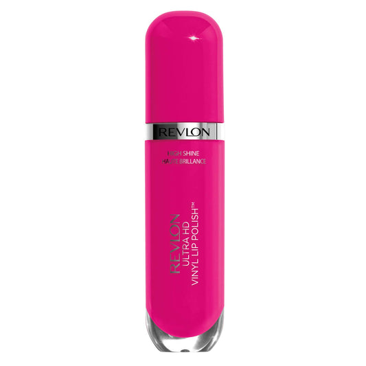 Revlon Ultra HD Vinyl Lip Polish, Liquid Lipstick, Rule The World, Hot Pink Gloss , 0.2 Fluid Ounce
