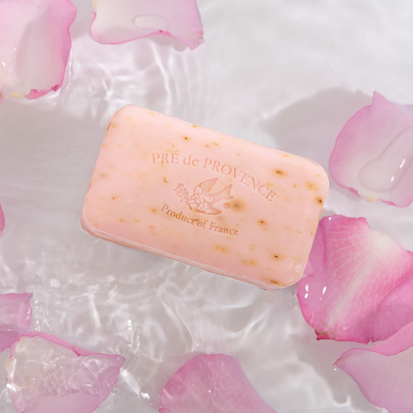 Pre de Provence Artisanal French Moisturizing Soap Bar, Shea Butter Enriched, Quad Milled for Long Lasting Rich Smooth Lather, 5.3 Ounce, Rose Petal
