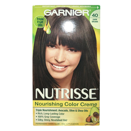 Garnier Nutrisse Haircolor Creme, Dark Brown [40] 1 ea Beauty & Personal Care Garnier