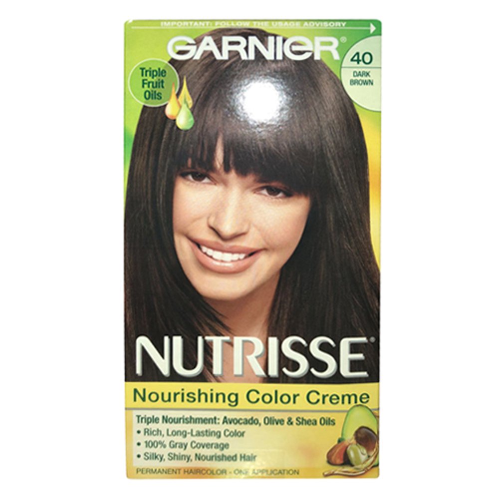 Garnier Nutrisse Haircolor Creme, Dark Brown [40] 1 ea (Pack of 5)