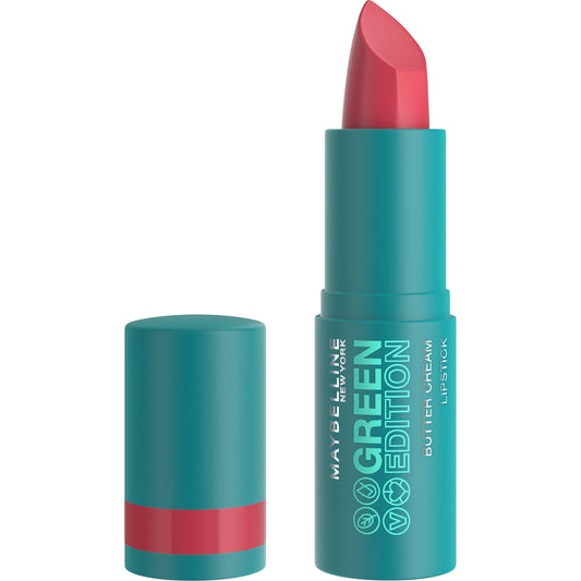 Maybelline Green Edition Butter Cream High-Pigment Bullet Lipstick, Floral, Creamy Pink, 0.12 oz Beauty & Personal Care MAYBELLINE