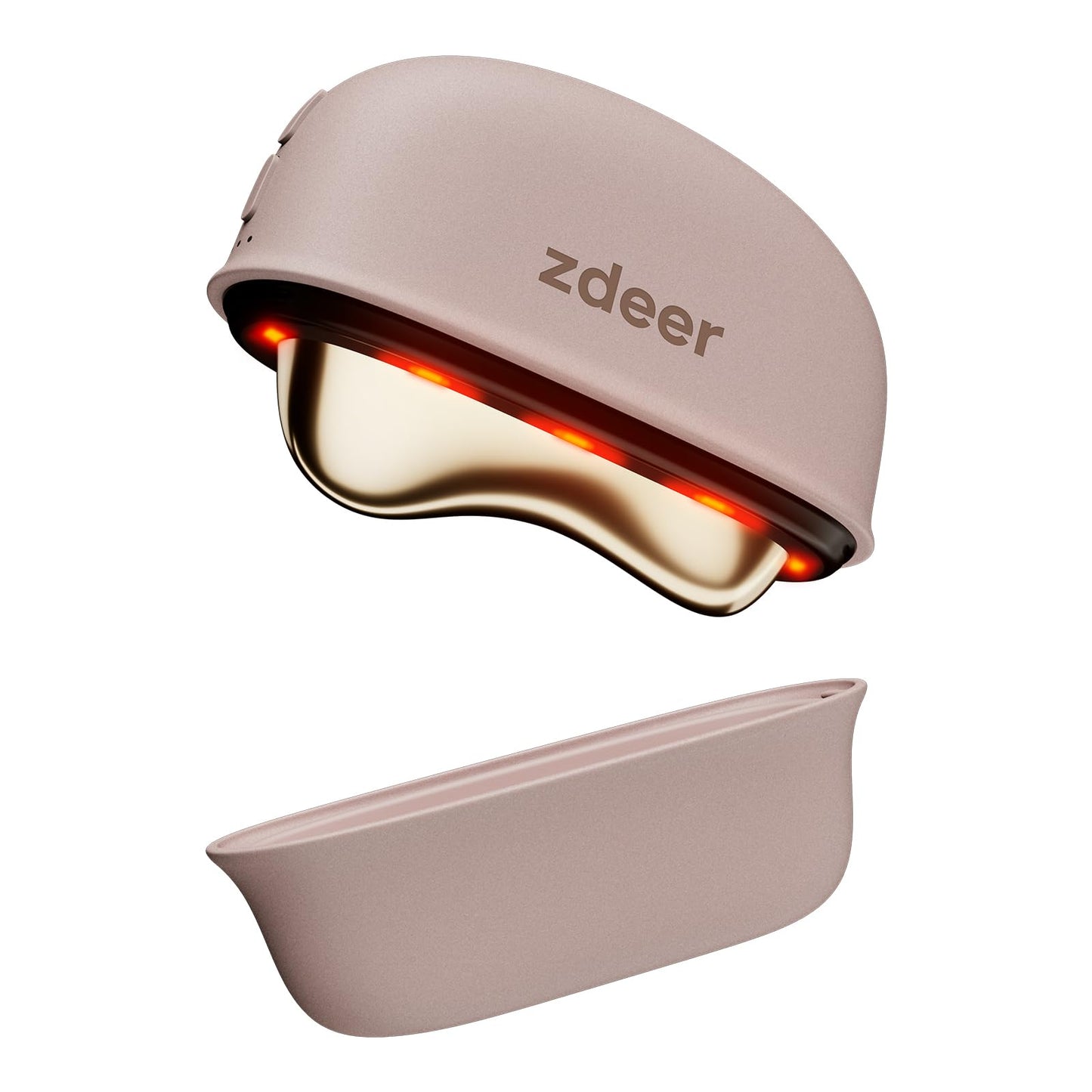 ZDEER GS5 Brass Electric Heated Gua Sha Facial Sculpting Tool with Vibration, Women's Facial Massager, LED Red Light Therapy for Neck & Face, Skin Beauty and Personal Care ZDEER