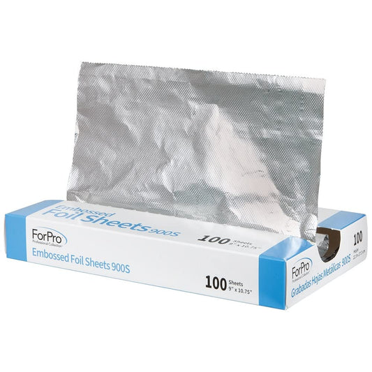 ForPro Professional Collection Embossed Foil Sheets 900S, Aluminum Foil, Pop-Up Dispenser, for Hair Color Application and Highlighting Services, Food Beauty & Personal Care ForPro Professional Collection