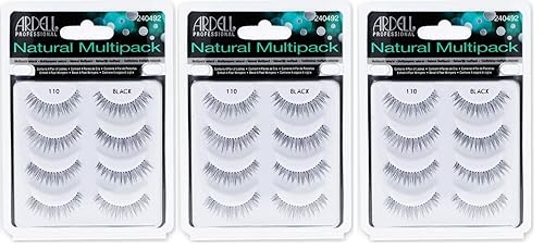 (3 Pack) ARDELL Professional Natural Multipack - 110 Black by Ardell