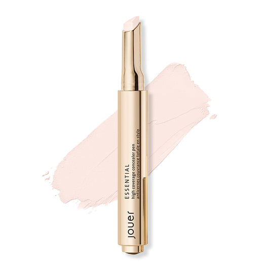 Jouer Essential High Coverage Concealer Pen - Under Eye Concealer for Dark Circles - Brightening Makeup for Eye Circles - Color Corrector Eye Primer