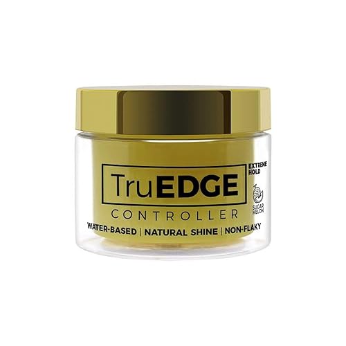 Tyche TruEDGE Controller Extreme Hold Water-Based Pomade - Ntaural Shine & Non-Flaky Scented Edge Control - Perfect for Hair-Braiding (Sugar Melon)