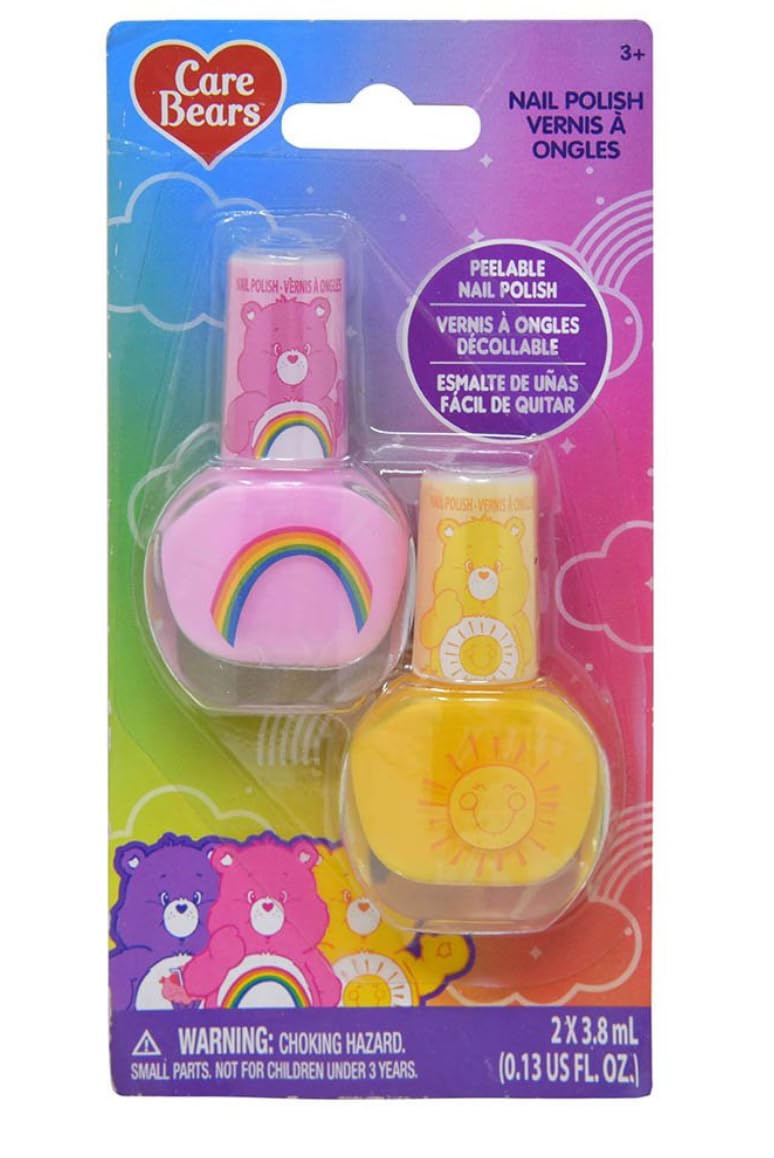 Townley Girl Care Bears 2 Pack Nail Polish on Card - Water-Based, Durable - Dry Immediately and Smooth Coverage Nail Polish Set Beauty & Personal Care Townley Girl