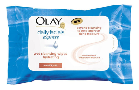 Olay Daily Facials Express Wet Wipes Normal 25's