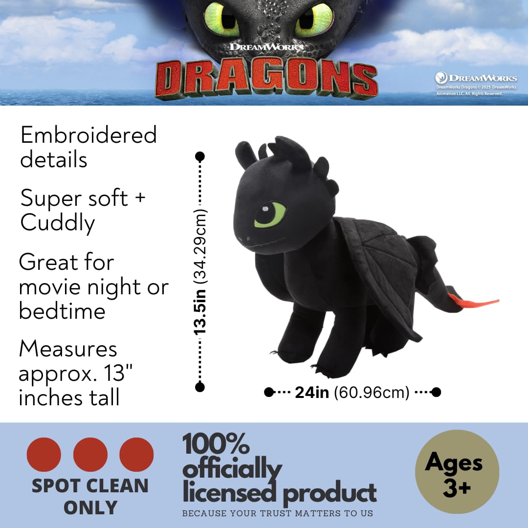 Franco Bedding Super Soft Plush, Standard, How To Train Your Dragon Toothless