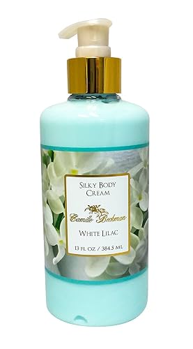 Camille Beckman White Lilac Scented Silky Body Cream, Daily Moisturizer for All Skin Types | Non-Greasy Vegan Formula to Nourish and Soften Hands