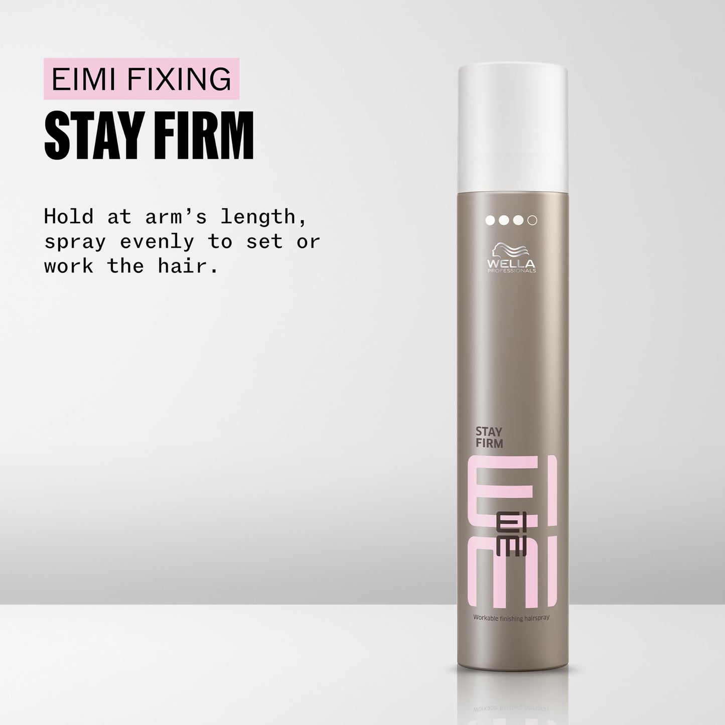 Wella Professionals EIMI Stay Firm | Workable Finishing Hairspray with 24H Firm Hold | Fast Drying | Humidity Resistant, UV & Heat Protectant | 9 Oz