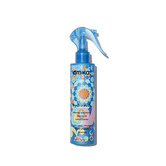 amika Hydro Rush Intense Moisture Leave-In Conditioner with Hyaluronic Acid, 200ml | for all hair types, long-lasting hydration, detangles and reduces