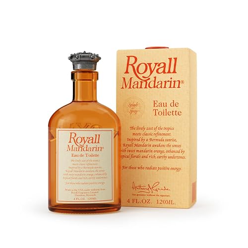 ROYALL MANDARIN, Men's Heritage Eau de Toilette, Bright Citrus Fragrance - 4 oz Spray
