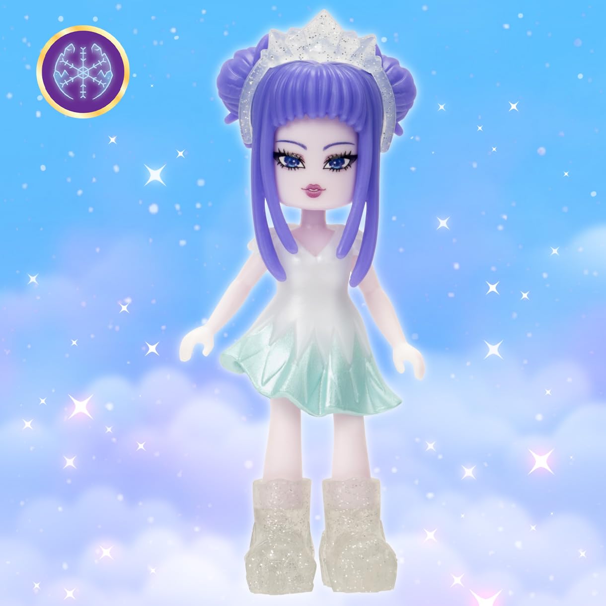 Royale High 3” Ice Fairy Fashion Doll - 1 Figure with 9 Fashion Accessories - Virtual Item Code Included - Series 2 - Ages 5+