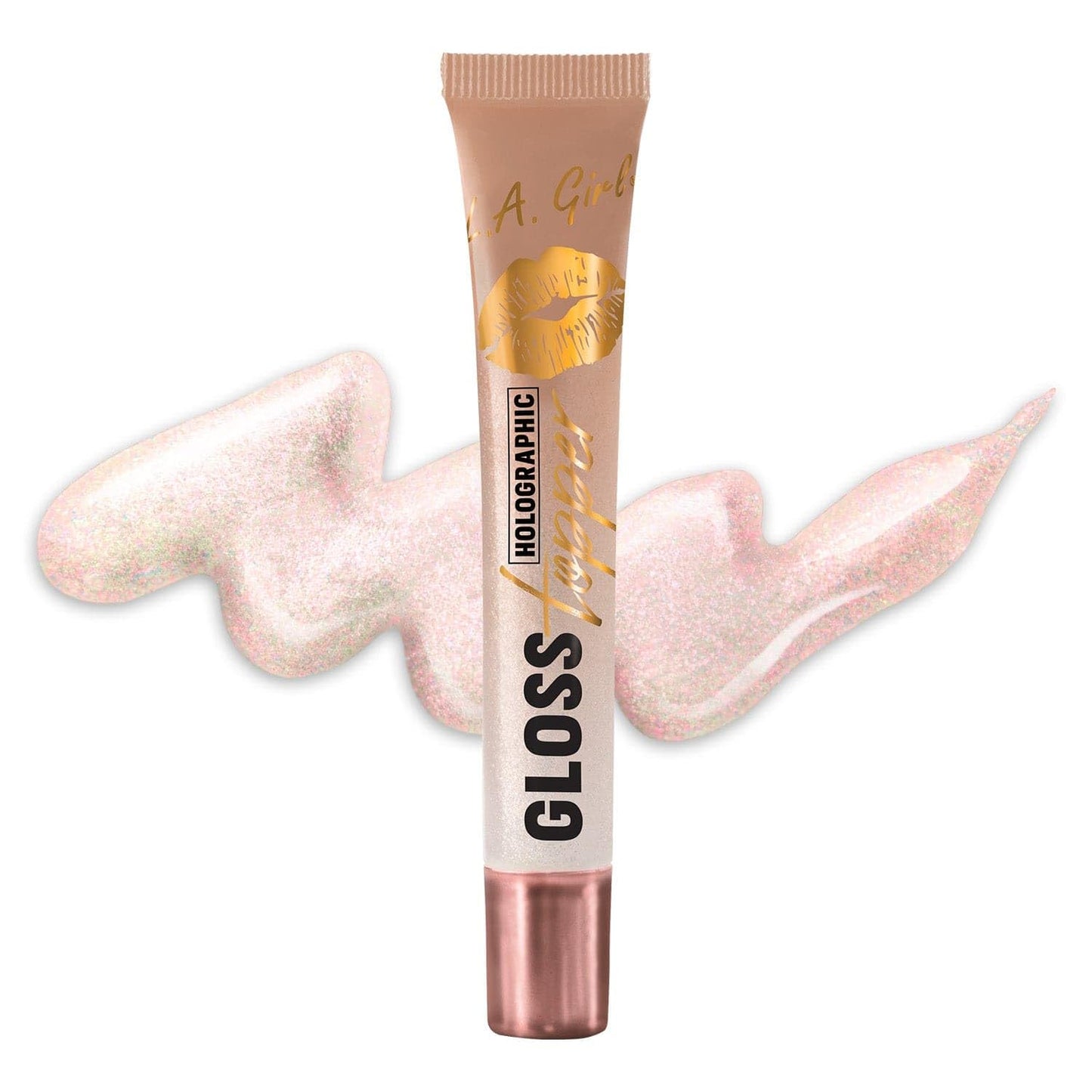 L.A. Girl Gloss Topper, Spark of Romance (Holographic Rose Gold) GLG579