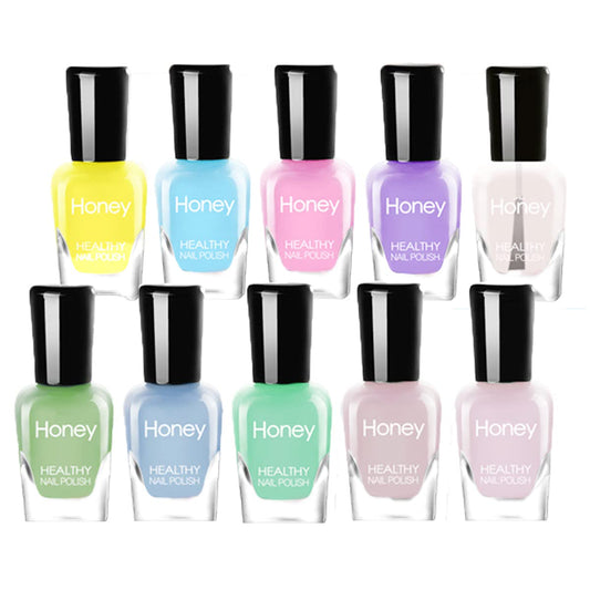 Tophany Non Toxic Easy Peel Off and Fast Dry Nail Polish Set for Pack, Eco Friendly & Organic Water Based Nail Polish for Women,Teens,Kids (10