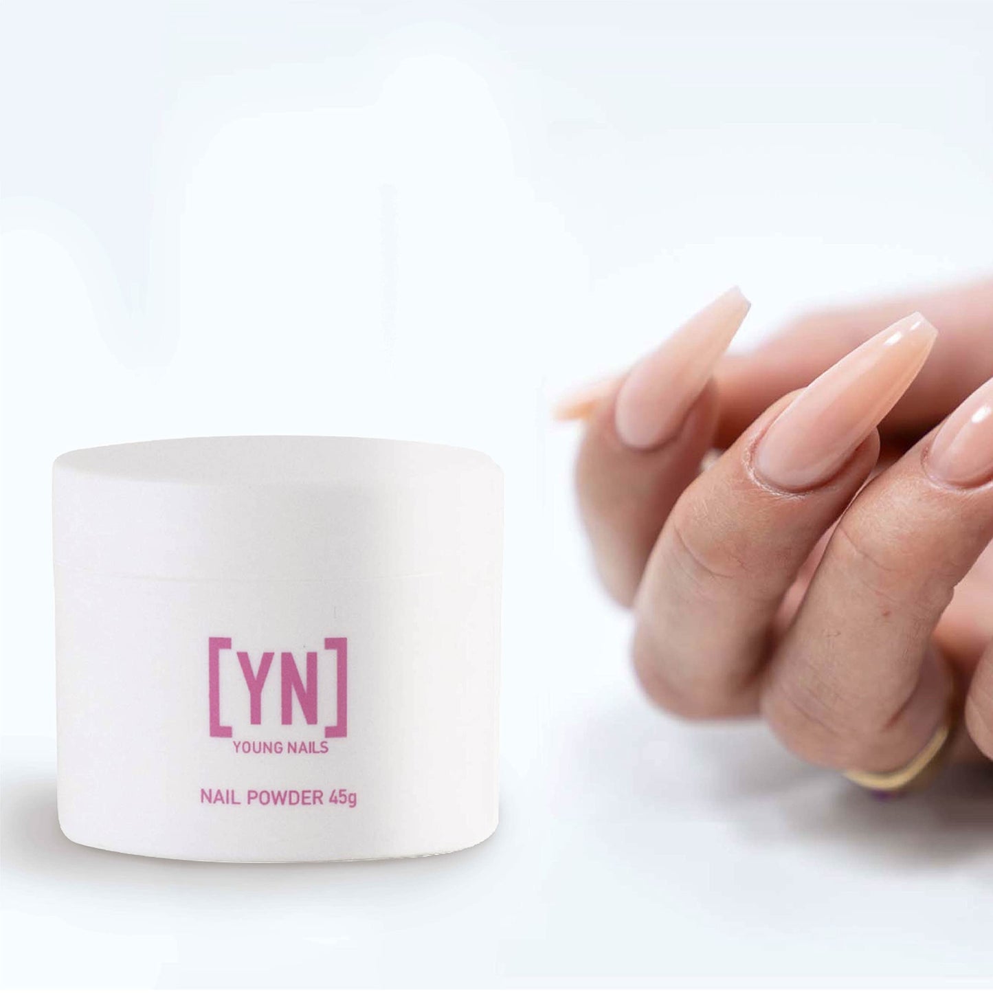 Young Nails Acrylic Core Powder - Self-Leveling Acrylic Nail Powder, Clear Nude Pink White Acrylic Powder for Nail Extenstion, Professional Grade