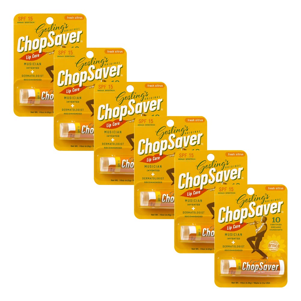 Goslings Original ChopSaver SPF 15 Lip Care, All Natural Lip Balm with SPF, Chapstick for Musicians and More, Effective Relief for Dry, Cracked Lips