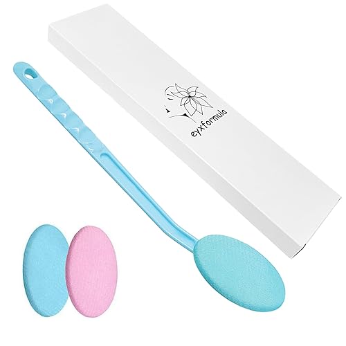 Eyxformula Easy Lotion Applicator for Back - Long Handle Cream Applicators Wand with 2 Pads, Tool to Apply Sunscreen, Self Tanner on Back, Body