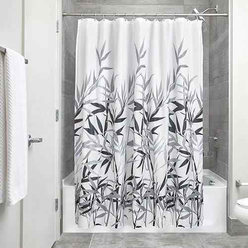 InterDesign Anzu Polyester Shower Curtain Finish: Gray Print