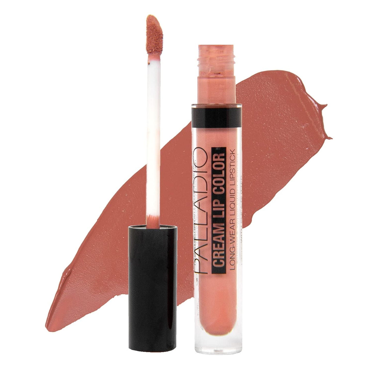 Palladio Long-Wear Cream Lip Color Liquid Lipstick, transfer proof high intensity color pigment, smooth lightweight formula, cream color matte finish,