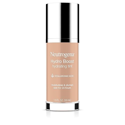 Neutrogena Hydro Boost Hydrating Tint Foundation Makeup for Dry Skin, with Hyaluronic Acid, Lightweight Oil-Free Water Gel, Non-Comedogenic, 30 Buff