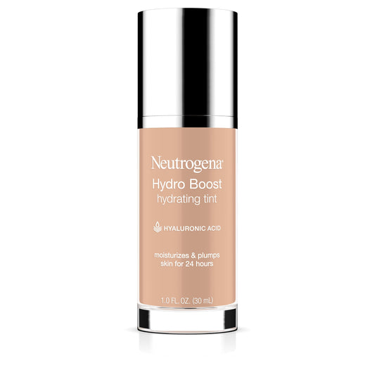 Neutrogena Hydro Boost Hydrating Tint Foundation Makeup for Dry Skin, with Hyaluronic Acid, Lightweight Oil-Free Water Gel, Non-Comedogenic, 30 Buff