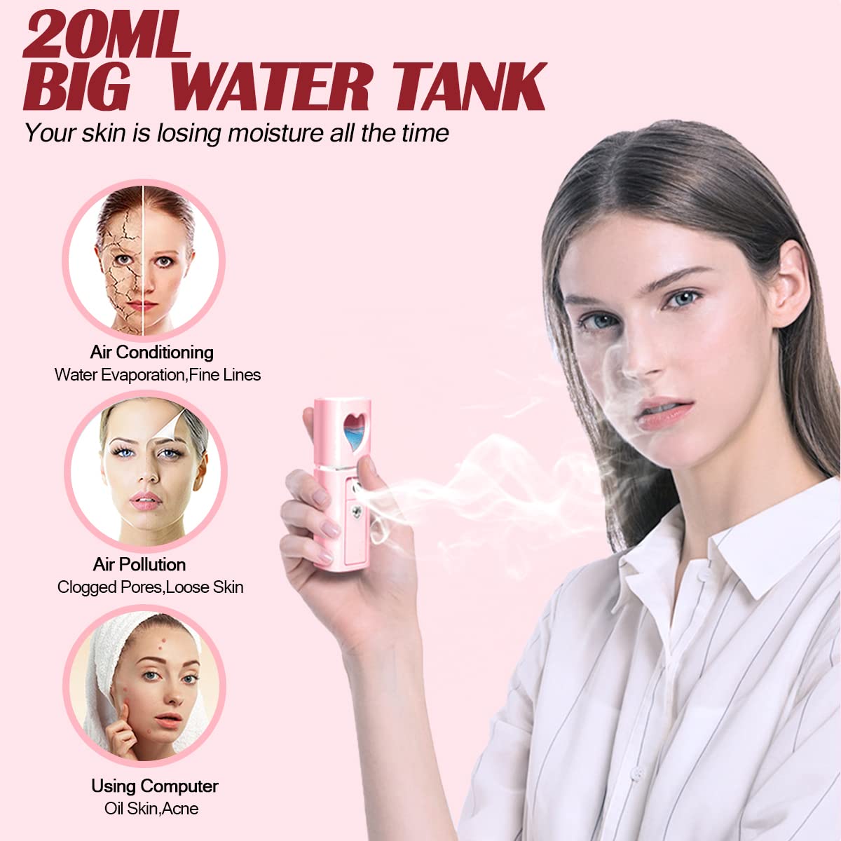 Eyelash Extension Supplies USB Air Conditioning Blower Facial Mister Lash Tweezers Mirror Mascara Brush Lash Shampoo Brush Bottle Silicone Pad Glue