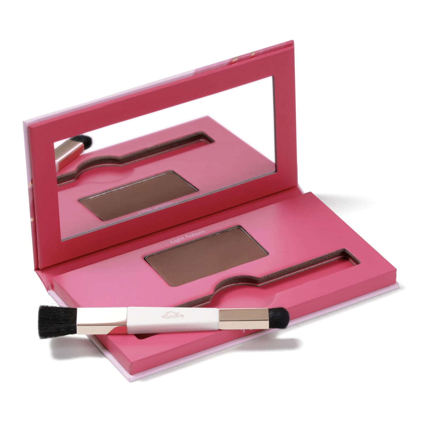 eSalon Root Touch Up + Brow Powder, Conceal & Cover (Light Auburn) - Hairline Powder for Women - Scalp Concealer & Filler for Thinning & Gray Hair