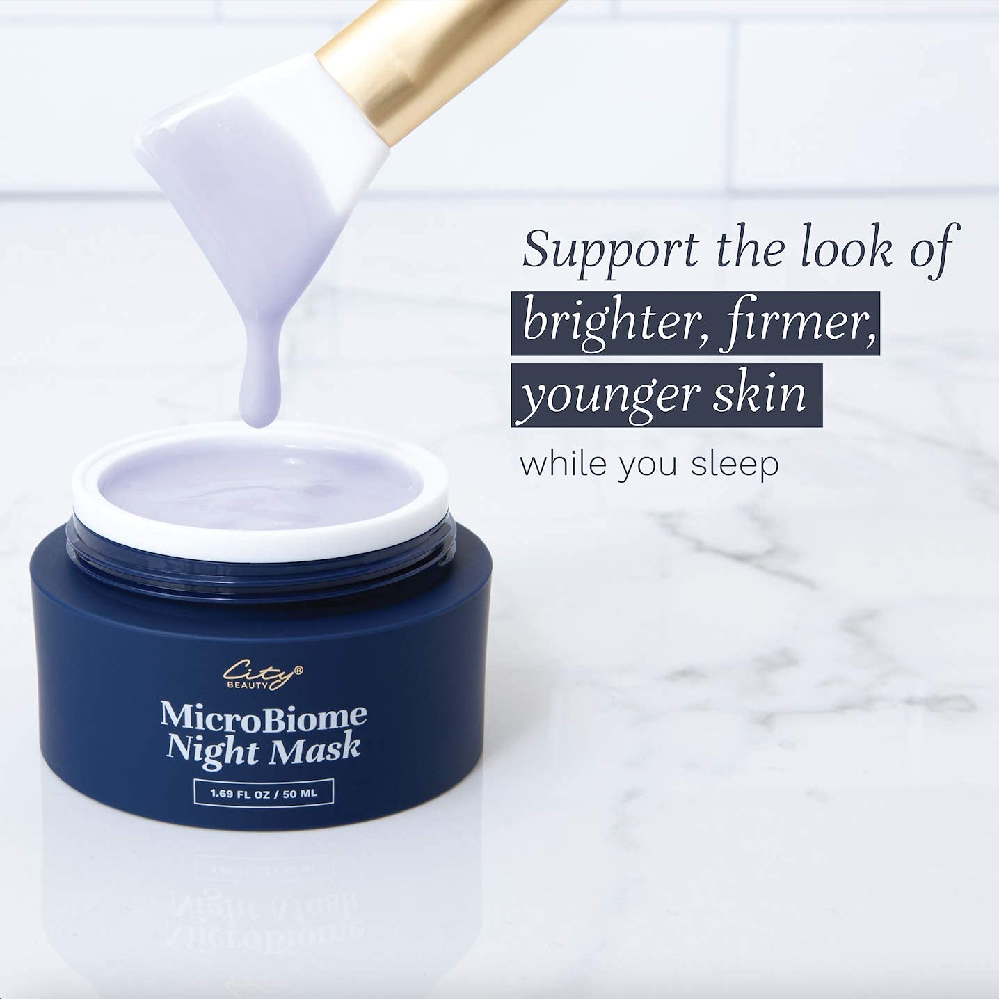 City Beauty MicroBiome Night Mask - Nourishing Overnight Face Mask - Prebiotic & Probiotic Blend - Solution for Dull, Uneven Skin Tone, Large Pores,