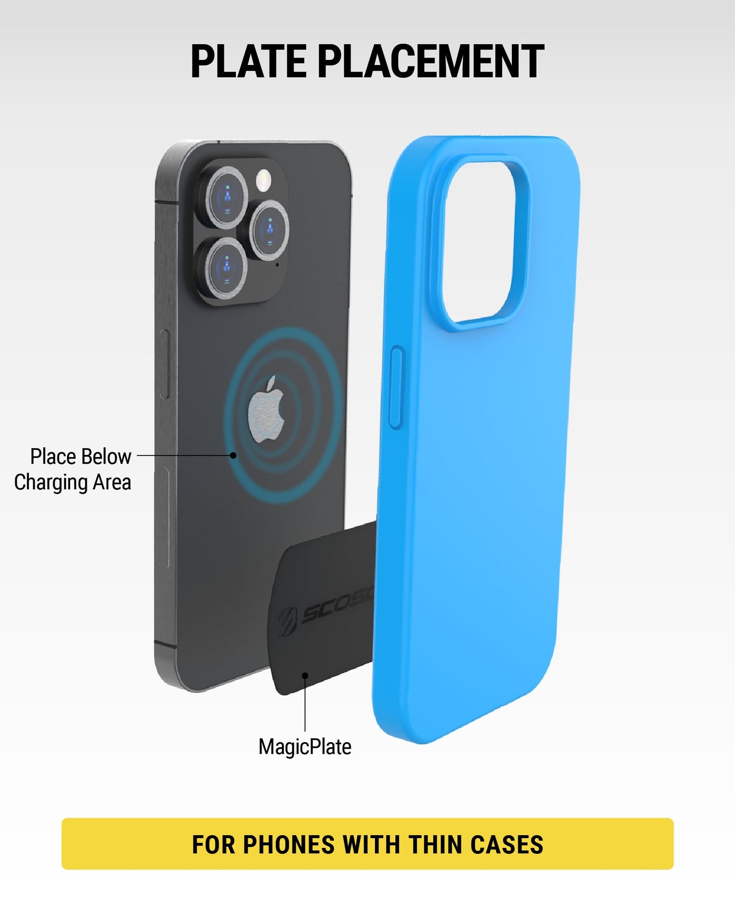 Scosche MAGRKI MagicMount Replacement Metal Plate Kit for Phone, Metal Plates for Magnetic Mount Cell Phone Holder for Car, Universal with All…