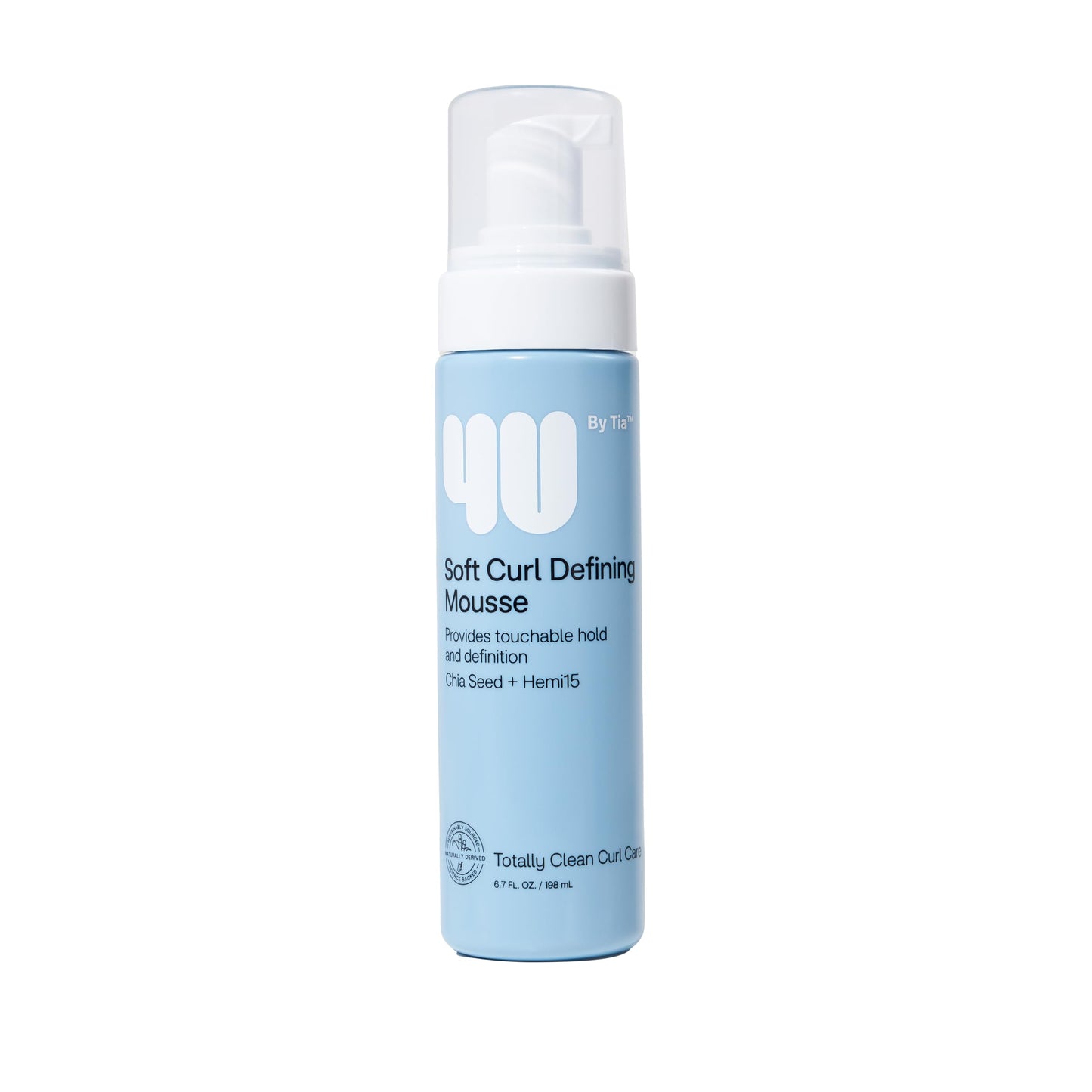 4U by Tia Soft Curl Defining Mousse - 3A-4C Hair Foam Formulated with Chia Seed and Hemi15 to deliver soft, frizz-free, volumized curls with all-day