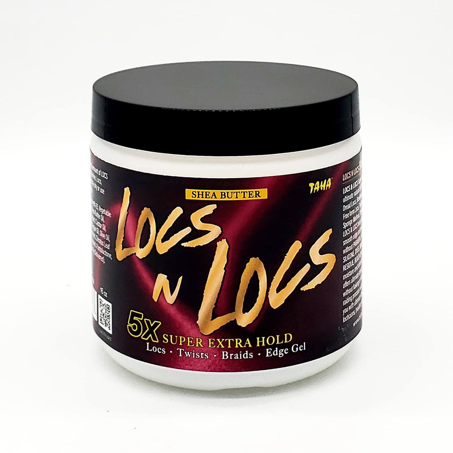 Taha Locs & Locs Gel - 5X Super Extra Hold, Natural & Non-Damaging for Locs, Braids, Twists - 16 Oz (Original(Shea Butter), 1 Pound(Pack of 1))