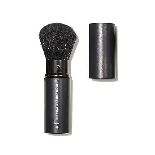e.l.f. Retractable Kabuki Brush, Synthetic Haired Brush For Precise & Controlled Makeup Application, Vegan & Cruelty-Free