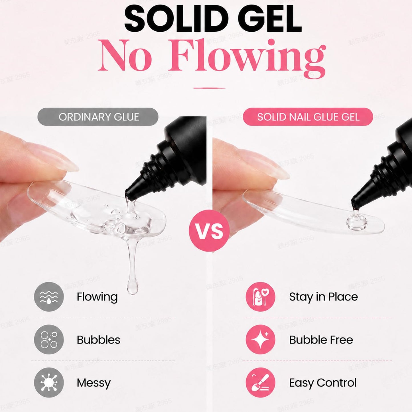 Beetles 2Pcs*20g Solid Nail Glue Gel, Tipex Soft Nail Tips Glue Super Strong for Acrylic Nails Extension Fake Nails Clear Press On Nails, Summer Nail Beauty and Personal Care beetles Gel Polish